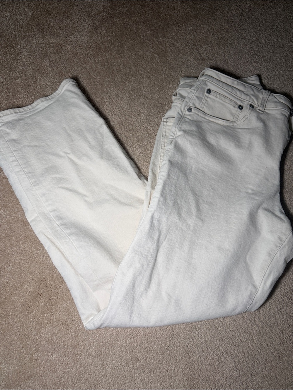 Madewell Women's Straight Jeans in Off-White/Cream